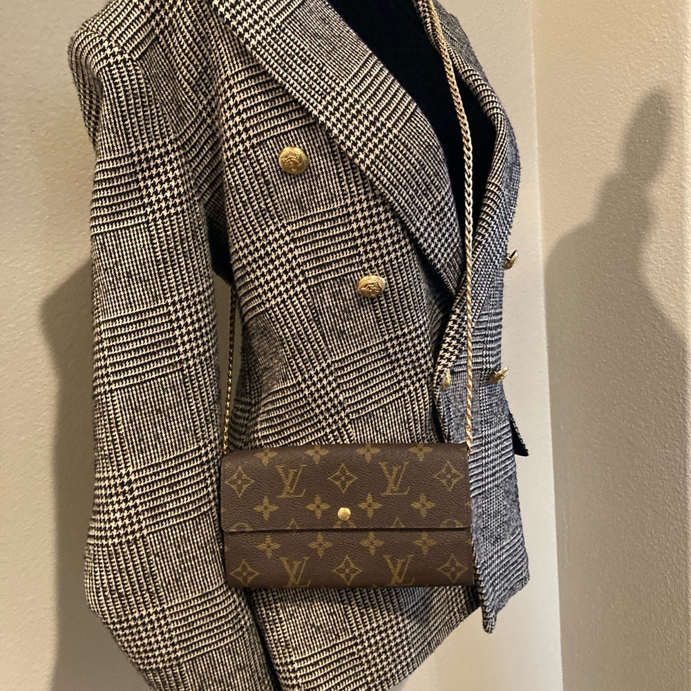 Louis Vuitton Chained Wallet on Chain Purse Monogram Wallet Porte Tresor